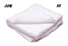 Комплект 5 шт. Полотенце Plushbyte Pro цв.Белый микрофибра 40*40см инд.упак.